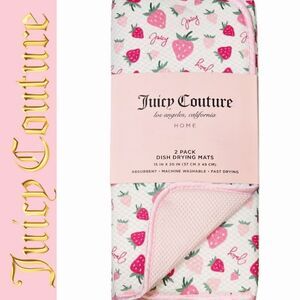 Juicy Couture Home 2-PK Strawberry Dish Drying Mats